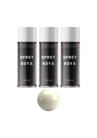 Resim 3 Adet Ral 1013 Kırık Beyaz Sprey Boya 400 Ml. 