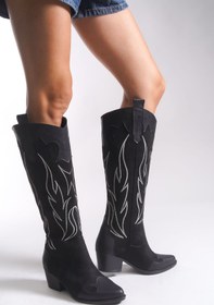 Resim Riccon Thasyril Kadın Western Çizme 001250201 Siyah Süet 