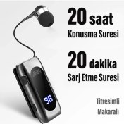 Resim Subzero Titreşimli Makaralı Bluetooth Kulaklık Kablosuz Kulaklık Titreşimli LED Ekranlı 20 Saat 