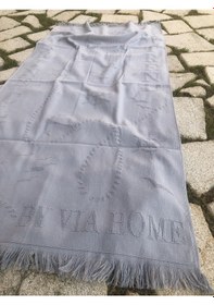 Resim Plaj Havlusu Jakarlı 70x140 Cm Gri 