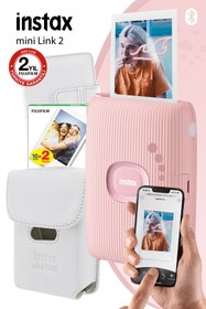 Resim Fujifilm Instax Mini Link 2 Toz Pembe Akıllı Telefon Yazıcısı Ve Çantalı Hediye Seti 1 