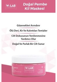 Resim W-Lab Cosmetics Arındırıcı Doğal Pembe Kil Maskesi 250 ML 