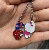 Resim Hello Kitty Ve Spider-man Çift Kolye Çok Renkli 