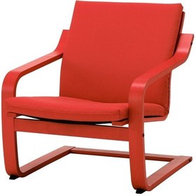 Resim Sallanan Koltuk, Kırmızı-vissle Kırmızı, Alçak Arkalıklı 2Açık Ceviz 