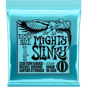 Resim Ernie Ball 2228 Mighty Slinky Nickel Wound Elektro Gitar Teli (8.5-40) 