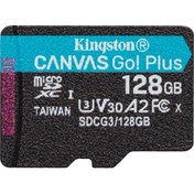 Resim Kingston Canvas Go Plus 128GB Class 10 USH-I Hafıza Kartı SDCG3/128GB 