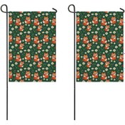 Resim Fox 2'li Çift Taraflı 12x18inch Bahçe Bayrağı, Dış Mekan-a2 12+ 