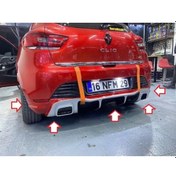 Resim Clio4 Rs Difüzör Plastik Arka Tampon Ek Boyasız 