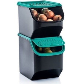 Resim Tupperware Hsgl Maksi Midi Patates Soğan Saklama Kabı 2'li Siyah 