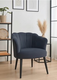 Resim Waterybrook Tekli Berjer Koltuk - Papatya Babyface Kumaş Siyah Ayaklı - 13 Renk Seçeneği Antrasit 