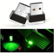 Resim Cloudstore 2 Adet Yeşil Mini Usb Led Işık Araç İçi Aydınlatma 5v Parlaklık Ayarı 