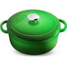 Resim Kitchenware Forêt Yeşil Derin Döküm Tencere 24 Cm Voeux