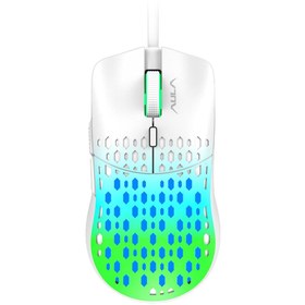 Resim Aula S11 Pro 3600DPI RGB Optik Gaming Mouse Yeşil 