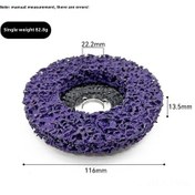 Resim Ranyeek Metal Paslanmaz Çelik Zımpara Levhası - Boya Kaldırma, Pas Temizleme, Ahşap/plastik/ Nylon Parlaklaştırma - 4.5 İnç Mor 115 22mm, 85g 