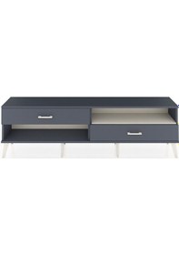 Resim Arges Tv Ünitesi Tek Raflı 2 Çekmeceli 176x30x51 Antrasit-aytaşı/antrasit Aytası/antrasıt 