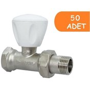 Resim 50 Adet Eca Rv3 1/2 Düz Radyatör Valfi Petek Havlupan Vanası 602120725 
