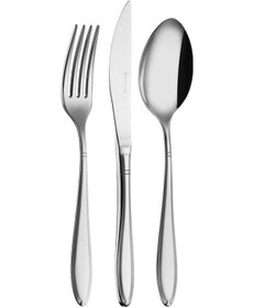 Resim Aryıldız Cuba 84 Parça 12 Kişilik Çatal Kaşık Bıçak Takımı Gümüş 