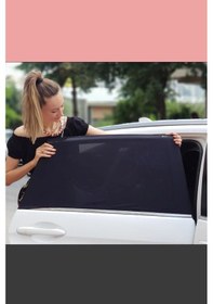 Resim Otomobil Yan Cam Güneşlik Çıkartılabilir Araç Cam Perdesi Uv Koruyucu,110x60 Cm 