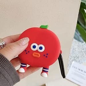 Resim Coverzone Samsung Galaxy Buds Pro 2 ile uyumlu Kulaklık Kılıfı Yumuşak Soft Dokunuş Karakter Görünümlü Cartoon Kılıf Tomato 