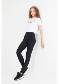 Resim Kadın Baskılı T-shirt Beyaz 