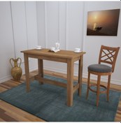 Resim Pasific Home Barra Bar Masası Yüksek Yemek Masası, Koyu Meşe, 120x60 