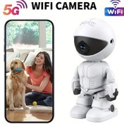 Resim Gaojunshop01 Beyaz 3mp Hd Evcil Hayvan Güvenlik Robot Kamerası Hareket Algılama 360 Gece Görüşü 