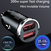 Resim 200W Ağır Hizmet Metal Araba Hızlı Şarj Cihazı, Çift USB Bağlantı Noktası, USB Güçlü Cihazlar İçin Mini USB-C Hızlı Şarj, Ergonomik Kolu ve Kompakt Tasarım, Yol Güvenliği İçin Güvenli Hızlı Şarj, Araç Şarj İstasyonu, Modern Şarj Cihazı Tasarımı, Dayanıklı Metal Yapı, Pilsiz 