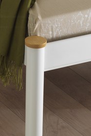 Resim Unimet Kappis-s Tek Kişilik Ferforje Metal Karyola-beyaz (AHŞAP LATALI) 