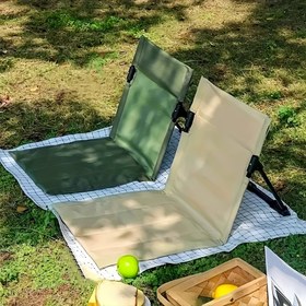 Resim Kamp ve Piknik İçin Uygun, Oxford Kumaşlı Hafif Katlanır Rahat Kamp Sandalyesi, Taşınabilir Plaj Taburesi - 1 Adet 