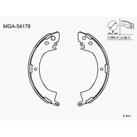 Resim MGA 54178 KAMPANA BALATA L200 86-96 L300 90-08 PAJERO 82- 254x51 