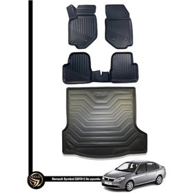 Resim Renault Symbol 3d Havuzlu Paspas 2013 Sonrası + Bagaj Havuzu Kauçuk Set Nova 