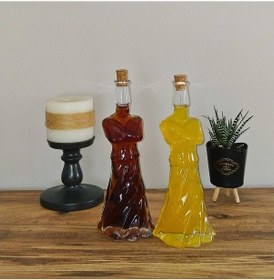 Resim Mevlana Rumi Yağdanlık - Sosluk - Sirkelik 250ml 2 Adet Kahverengi 