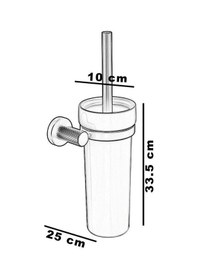 Resim Fontana Klozet Fırçası Fj-20504 Mat Siyah Mat Siyah 