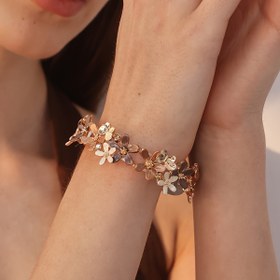 Resim Moda elastik çiçek çinko alaşım emaye KC altın kaplama bohem bayanlar için ilkbahar ve yaz tatili yüksek kaliteli aksesuarlar, düğün günlük seyahat fotoğraf partisi buluşması Sevgililer Günü yıldönümü hediyesi her tarza uygun 