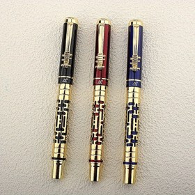 Resim 1 adet Yüksek Kaliteli 3095 Metal İş Ofisi Rollerball Kalem Okul Kırtasiye Malzemeleri Roller Ball Kalemler 