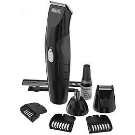 Resim Wahl Groomsman şarj edilebilir hepsi bir arada düzeltici, erkekler için çoklu bakım makinesi, sakal düzeltici, erkekler için anız düzeltici, bakım seti, burun düzeltici, vücut düzeltici, 3 değiştirilebilir kafa, 9685-016 