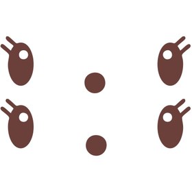 Resim Reysa Tasarım Gülen Surat Ayna Sticker 2 Adet17x17 Cm Kahverengi 