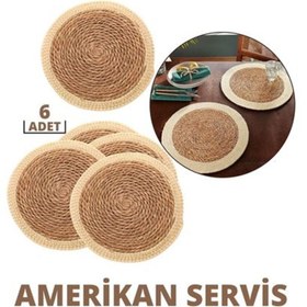 Resim sahbülstore Hasır Amerikan Servis 6 lı Set Millan Loya Design - SBS4223-2039 
