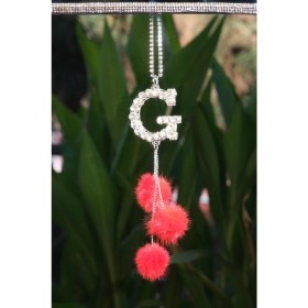 Resim Minik Ponponlu Harfli Dikiz Süsü Kırmızı 