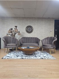 Resim ZAFİR İstiridye Takım Gold Kaplama Telli Ayak Çay Seti Koltuk Takımı 