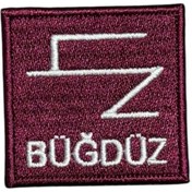 Resim Ex Patch Büğdüz Türk Oğuz Boyu Tamgası Peç Patch 5 X 5 Cm 