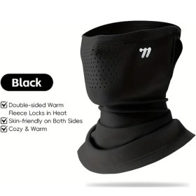 Resim Willowhaven West Bıkıng Siyah Dönüştürülebilir Kar Maskesi Rüzgeçirmez Nefes Alabilir Esnek Siyah 