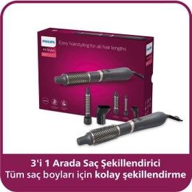 Resim Philips 3000 Serisi 3'ü 1 Arada Saç Şekillendirici, Seramik Argan Yağı Katkılı Plakalar, BHA301/00 