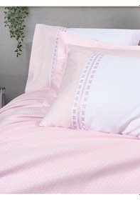 Resim Cotton Box Lusso Bambu Çift Kişilik Pike Takımı Spruce Pudra 