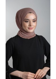 Resim Hürrem Bone Vizon Pratik Hazır Geçmeli Şal Viskon Kumaş Penye Şal 2108 10 Vizon 