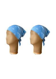 Resim Pamuklu Klasik Desen Unisex 2li Bandana Seti Renkli Bandana Etnik Desenli A Kalite Bandana Açık Mavi 