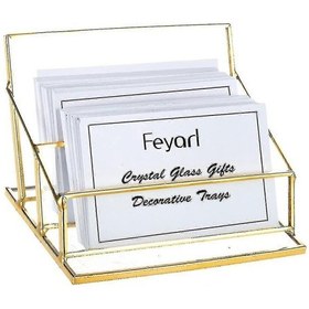 Resim Altın Ofis Kartvizitliği, 80-100 Kart İçin 2 Yuvalı Ekran Düzenleyici 