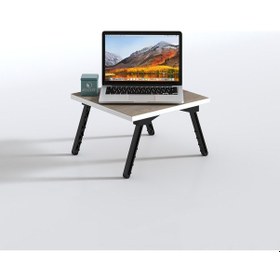 Resim Kenzlife Laptop Dizüstü Bilgisayar Sehpası Tankutay Crd 20 39 39 Yemek Sofra Siyah Ayak Beyaz 