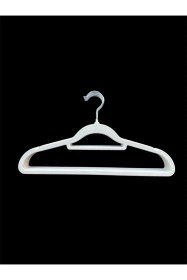 Resim Kadife Askı, Pantolon Askısı, Elbise Askısı, Yüksek Kalite Kadife Kıyafet Askısı, 41 Cm, 20 Adet Krem 