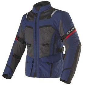 Resim Clover Ventouring-4 Wp Korumalı Motosiklet Montu Mavi Siyah 